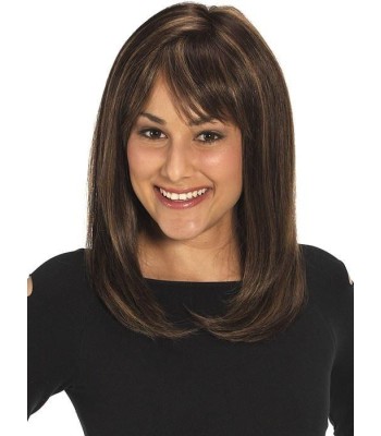 16" Schöne Echthaarperücken Mit Vollem Pony