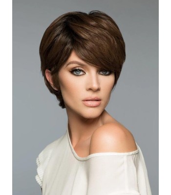 Zierliche Pixie-Echthaarperücke Mit Vielen Lagen Spitzenfront Zierliche Pixie-Echthaarperücke Mit Vielen Lagen Spitzenfront