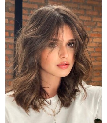 150% Dichte Dickes Echthaar Locker Gewellte Perücken