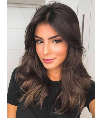 Sexy Frauen Natürlich Aussehende Geschichtete Frisuren Körperwelle Echthaar Perücken Lace Front Cap Perücken Sexy Frauen Natürlich Aussehende Geschichtete Frisuren Körperwelle Echthaar Perücken Lace Front Cap Perücken