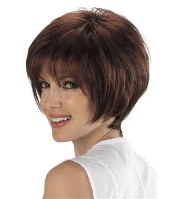 Voluminous Shag Short Bob Cut Straight Human Hair Capless Perücken Voluminous Shag Short Bob Cut Straight Human Hair Capless Perücken
