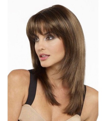 Lang Gerade Echthaar Perücken