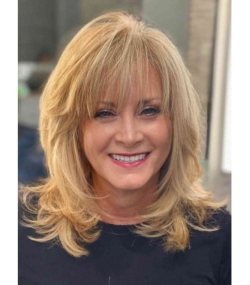 Blonde Geschichtete Echthaarperücken