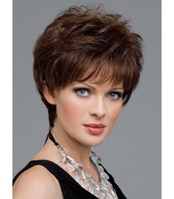 Locker Gewellte Kurz Geschnittene Echthaarperücken Für Frauen