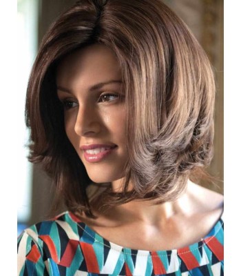 Braune gewellte handgemachte Perücken Braune gewellte handgemachte Perücken