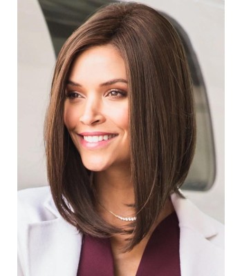 Modernes Twist-Gesicht, Das Lange Bob-Perücken Mit Raffiniertem Look Umrahmt