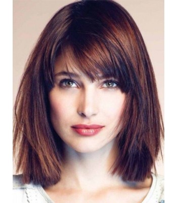 Dunkelrote Lange Synthetische Perücken Im Bob-Stil Dunkelrote Lange Synthetische Perücken Im Bob-Stil