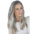 22" Lange Graue Synthetische Perücken