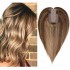 100% Echthaar-Clip-In-On-Haar-Topper Mit Pony
