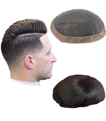 Europäisches Menschenhaar-Toupet Mono-Basis Mit Pu-Rand Europäisches Menschenhaar-Toupet Mono-Basis Mit Pu-Rand