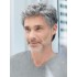 Natürlich Wirkende Und Sichere Graue Kunstfaserperücken Für Herren