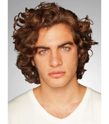 Mittellange Lockige Synthetische Perücken für Herren Mittellange Lockige Synthetische Perücken für Herren