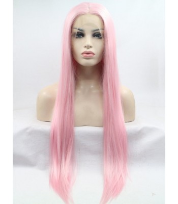 Gerade Pink Lang Spitzefront Perücken Gerade Pink Lang Spitzefront Perücken