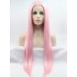 Gerade Pink Lang Spitzefront Perücken