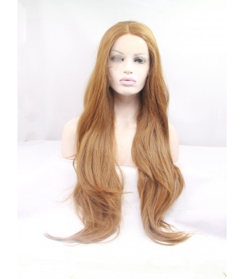 Lang Blond Spitzefront Wellig Perücken Lang Blond Spitzefront Wellig Perücken