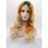 Lang Wellig Blond Spitzefront Perücken