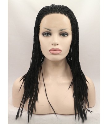 Wellig Schwarz Spitzefront Perücken Wellig Schwarz Spitzefront Perücken