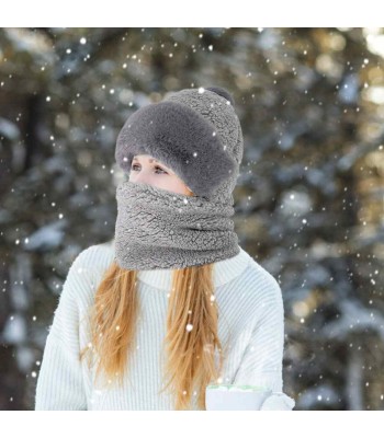 Winddichte 2-in-1-Flanell-Schalmütze für Damen